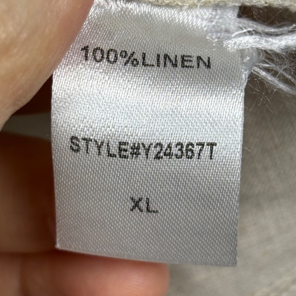 Tuckernuck Womens Long Sleeve Linen Tatum Popover Blouse XXL Beachy Breathable - Picture 7 of 12